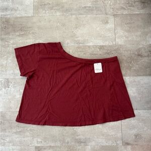 NWT Free People Off Shoulder Tee